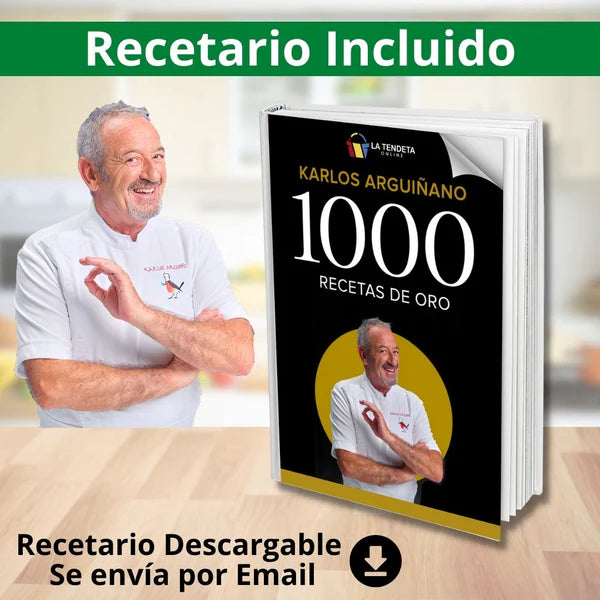 Pack: Bateria cocina 12 piezas + Set cuchillos y utensilios + Recetario de 1.000 recetas