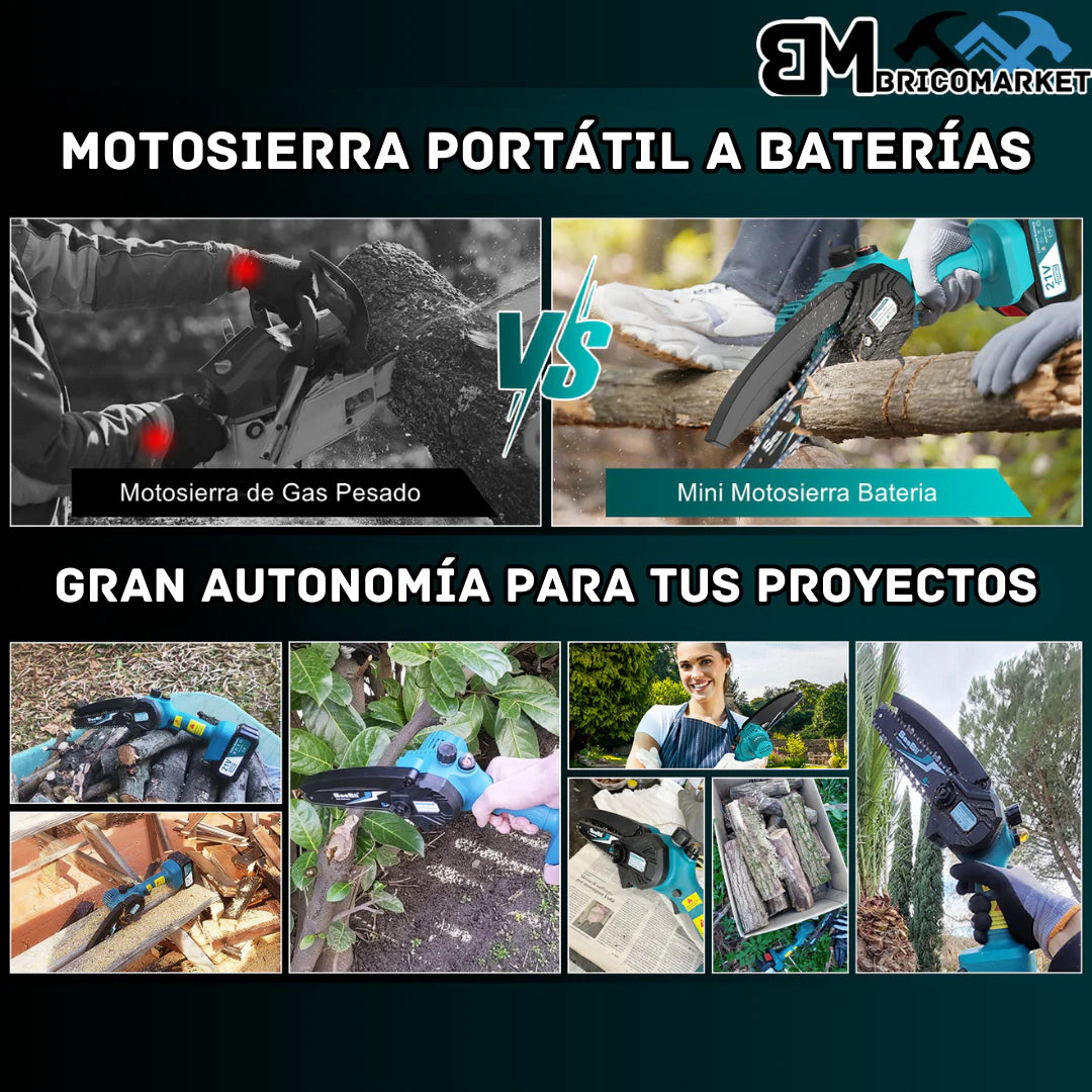 MOTOSIERRA ELÉCTRICA +(1 BATERÍA GRATIS)